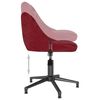 vidaXL Chaises &agrave; manger pivotantes lot de 2 rouge bordeaux velours