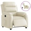 vidaXL Fauteuil inclinable &eacute;lectrique Cr&egrave;me Similicuir