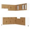 vidaXL Ensemble d'armoires de cuisine 11 pcs Lucca bois d'ing&eacute;nierie