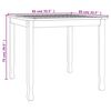 vidaXL Table à dîner de jardin 85x85x75 cm Bois massif de teck