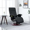 vidaXL Fauteuil de massage Noir Similicuir
