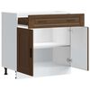 vidaXL Armoire de cuisine Porto chêne marron bois d'ingénierie