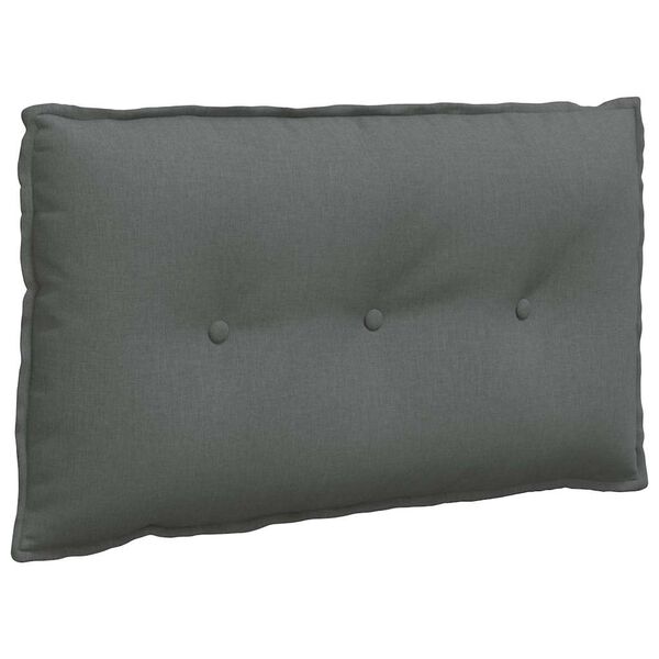 vidaXL Coussin de Dos Gris fonc&eacute; 80 x 19 x 50 cm tissu