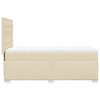 vidaXL Sommier &agrave; lattes de lit avec matelas Cr&egrave;me 80x200 cm Tissu