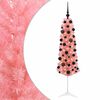 vidaXL Sapin de No&euml;l artificiel &eacute;troit avec boules 150 cm 150 LED