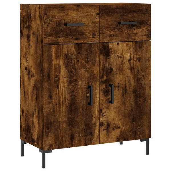 vidaXL Buffet ch&ecirc;ne fum&eacute; 69,5x34x90 cm bois d'ing&eacute;nierie