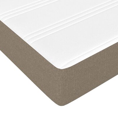 vidaXL Sommier à lattes de lit avec matelas Taupe 200x200 cm Tissu