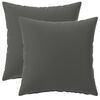 vidaXL Housse de coussin 2 pcs HEERLEN Anthracite 40 x 40 cm Polyester