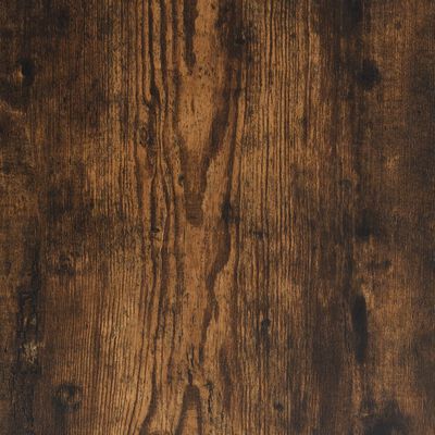 vidaXL Cadre de lit chêne fumé 90x200 cm bois d'ingénierie et métal