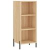 vidaXL Buffet haut Ch&ecirc;ne sonoma 34,5x34x180 cm Bois d'ing&eacute;nierie