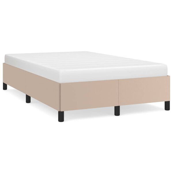 vidaXL Cadre de lit sans matelas cappuccino 120x190 cm similicuir
