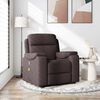 vidaXL Fauteuil de massage inclinable Marron foncé Tissu