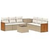 vidaXL Ensemble de Canap&eacute;s 8 pc Beige et blanc cr&egrave;me