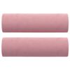 vidaXL Coussins d&eacute;coratifs lot de 2 Rose &Oslash;15x50 cm Velours