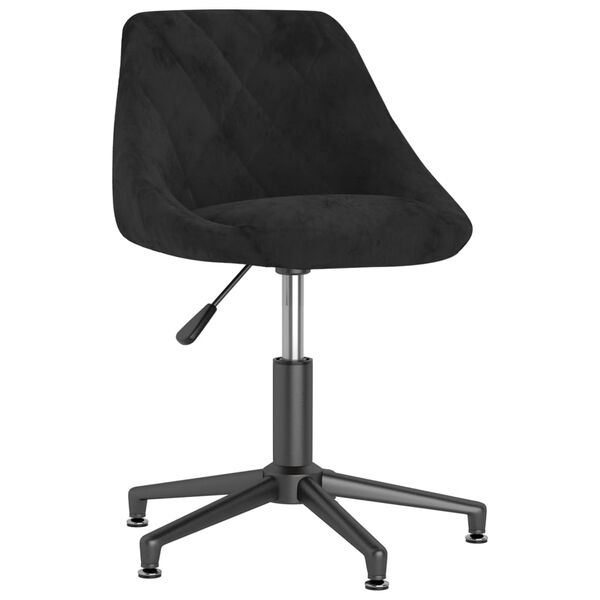 vidaXL Chaises pivotantes &agrave; manger lot de 2 noir velours