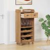 vidaXL Cabinet à vin ASKIM Marron 57 x 37 x 114 cm Bois massif en pin