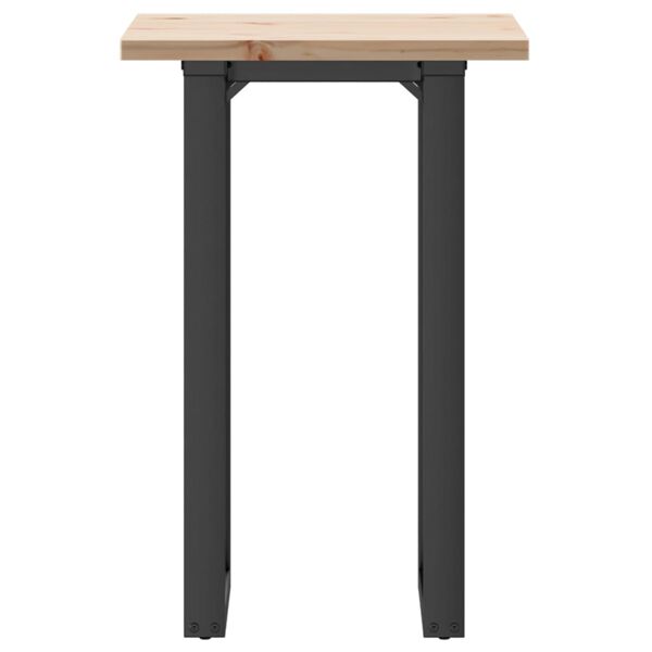 vidaXL Table &agrave; manger cadre en O 50x50x75,5cm bois de pin massif acier