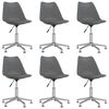 vidaXL Chaises pivotantes &agrave; manger lot de 6 gris similicuir