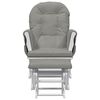 vidaXL Chaise berçante avec repose-pied Gris clair Tissu