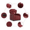 vidaXL Fauteuil inclinable &eacute;lectrique Rouge bordeaux Similicuir