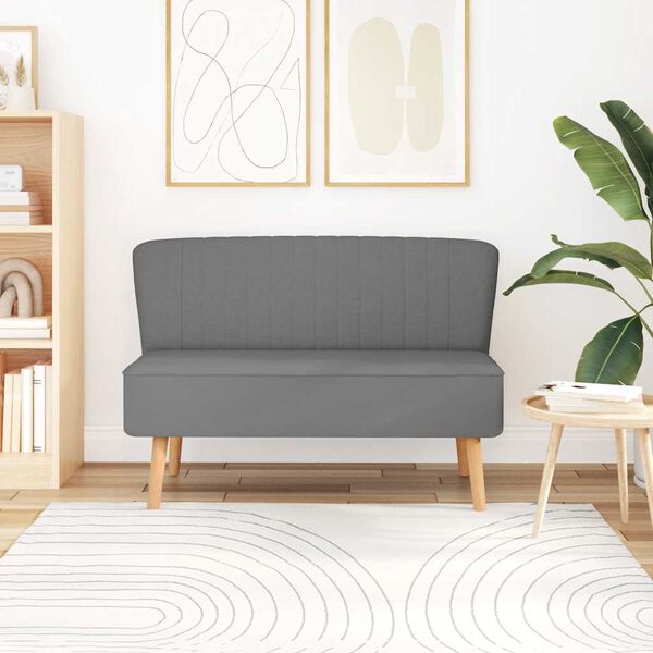 vidaXL Canap&eacute; 117 x 55,5 x 77 cm Tissu Gris clair