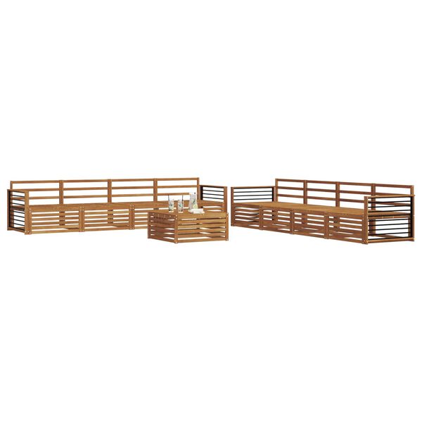 vidaXL Ensemble de canap&eacute;s d'ext&eacute;rieur 9 pcs Naturel