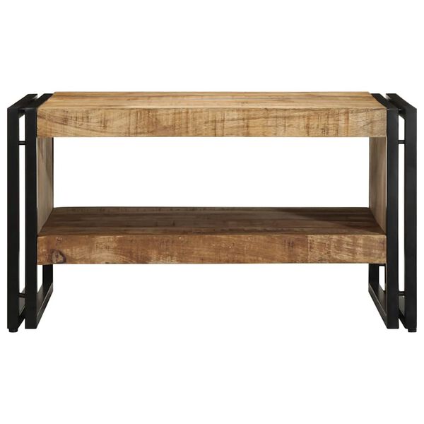vidaXL Table basse 70x50x38 cm bois de manguier massif brut