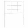 vidaXL T&ecirc;te de lit de remplacement m&eacute;tal blanc 75 cm