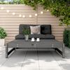 vidaXL Repose-pied de jardin 120x80 cm gris bois de pin massif