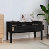 vidaXL Table basse Noir 102x49x55 cm Bois massif de pin