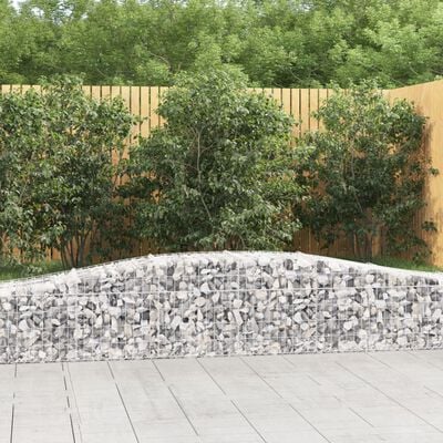 vidaXL Paniers à gabions arqués 2 pcs 400x50x40/60 cm Fer galvanisé