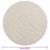 vidaXL Tapis ZIZUR cr&egrave;me &Oslash; 90 cm aspect de jute int&eacute;rieur et ext&eacute;rieur