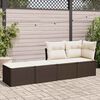 vidaXL Salon de jardin avec coussins 2pcs marron résine tressée acacia