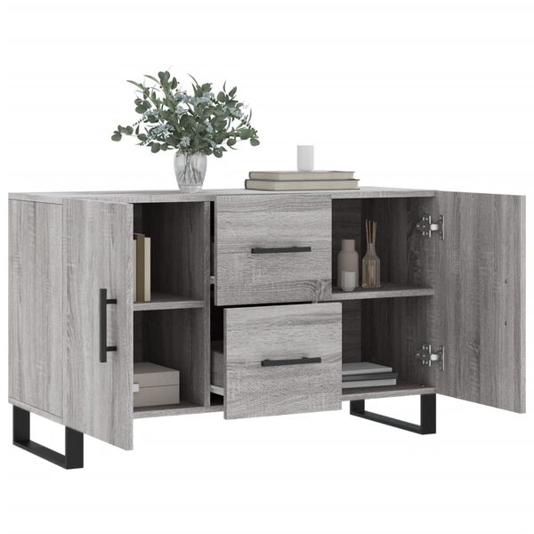 vidaXL Buffet sonoma gris 100x36x60 cm bois d'ing&eacute;nierie