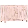vidaXL Buffet Rose clair 110x35x70 cm Bois de manguier massif