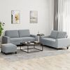 vidaXL Ensemble de canap&eacute;s 3 pcs gris clair tissu