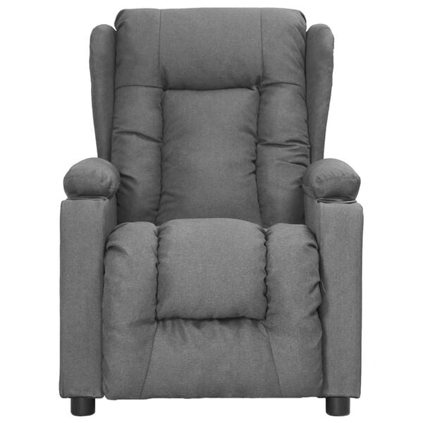 vidaXL Fauteuil inclinable Gris clair Tissu