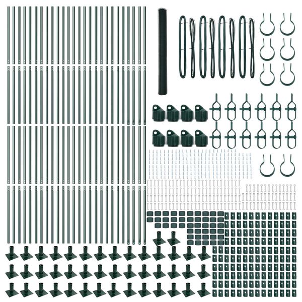 vidaXL Poteau de clôture. Vert 100 x 1,5 m (maille de 25 mm)