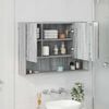 vidaXL Armoire Miroir Gris Sonoma 80 x 17 x 55 cm Bois d'ing&eacute;nierie