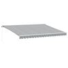 vidaXL Auvent manuel r&eacute;tractable avec LED anthracite blanc 450x350 cm