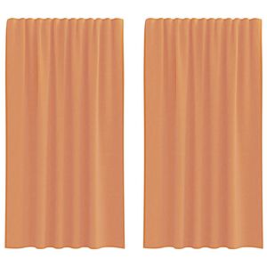 vidaXL Rideaux en voile &agrave; &oelig;illets 2 pcs couleur terre cuite