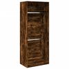 vidaXL Garde-robe ch&ecirc;ne fum&eacute; 80x50x200 cm bois d'ing&eacute;nierie