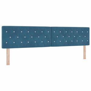 vidaXL Tête de lit avec tête de lit Bleu foncé 200 cm Cuir synthétique