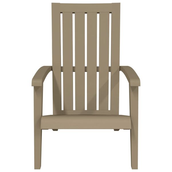 vidaXL Chaises de jardin Adirondack lot de 2 marron clair PP
