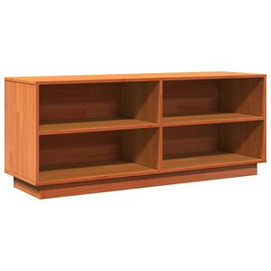vidaXL Armoire &agrave; chaussures cire marron 110x34x45 cm bois pin massif