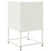 vidaXL Tables de chevet 2 pcs blanc 36x39x60,5 cm acier