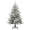 vidaXL Sapin de Noël artificiel à flocons de neige Vert 120 cm PVC/PE
