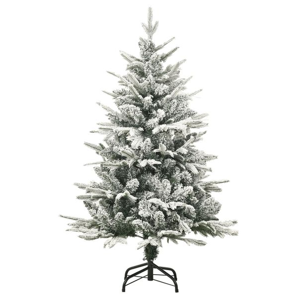vidaXL Sapin de Noël artificiel à flocons de neige Vert 120 cm PVC/PE