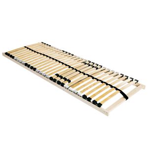 vidaXL Sommier &agrave; lattes Marron 70 x 190 cm Bois de h&ecirc;tre massif