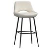 vidaXL Tabourets de bar lot de 2 cr&egrave;me velours